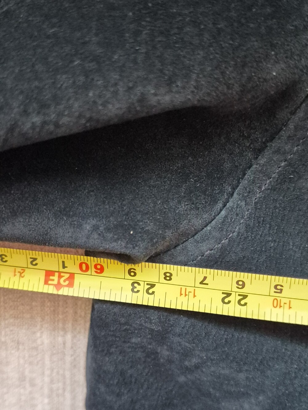 Vintage John Ashford Bomber Suede Leather Jacket Men black Size.Large - Picture 11 of 12